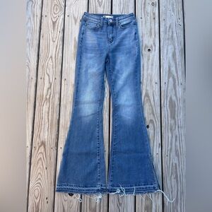 So Brand Juniors 3/26  Cotton Denim Jeans Flare High Rise Y2k Style Hippie